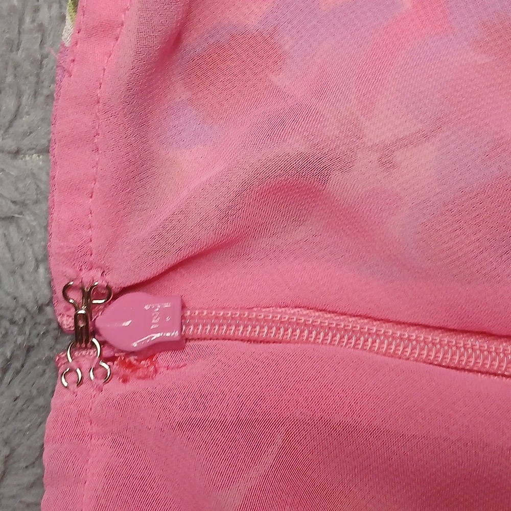 EUC Floral Ralph Lauren Multi-Layered Asymmetrical Skirt In Pink - Size 8 - Picture 6 of 6